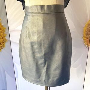 David Benjamin silver leather skirt